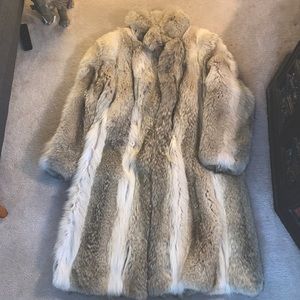 Authentic Coyote Fur Oversized Full Length Coat